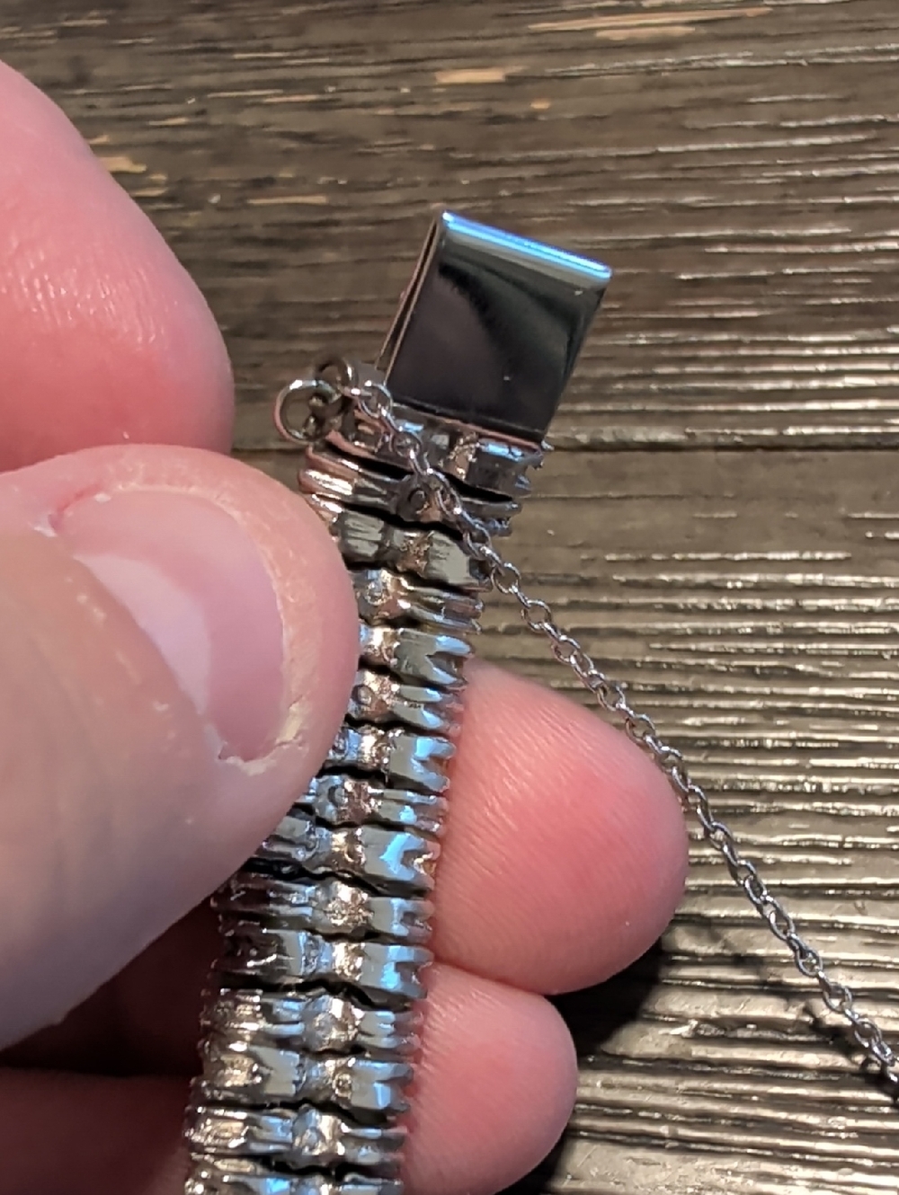 Vintage Art Deco  Peekaboo Watch Bracelet Sparkling Silver Rhinestone - Picture 11 of 12